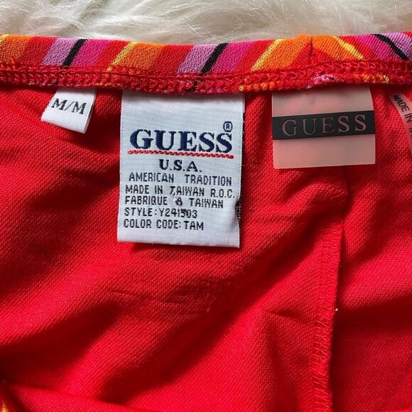 Y2K Vintage Guess Striped Midi Skirt - Picture 2 of 8